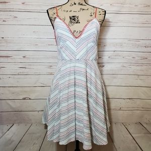 Paper Crane Multicolor Stripe Dress Size Medium